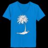 Ladies’  Junior Fine Jersey V-Neck Longer Length T-Shirt Thumbnail