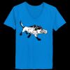 Ladies’  Junior Fine Jersey V-Neck Longer Length T-Shirt Thumbnail