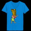 Ladies’  Junior Fine Jersey V-Neck Longer Length T-Shirt Thumbnail