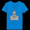 Ladies’  Junior Fine Jersey V-Neck Longer Length T-Shirt Thumbnail