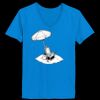 Ladies’  Junior Fine Jersey V-Neck Longer Length T-Shirt Thumbnail