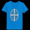 Ladies’  Junior Fine Jersey V-Neck Longer Length T-Shirt Thumbnail