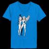 Ladies’  Junior Fine Jersey V-Neck Longer Length T-Shirt Thumbnail