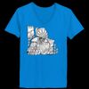 Ladies’  Junior Fine Jersey V-Neck Longer Length T-Shirt Thumbnail