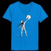 Ladies’  Junior Fine Jersey V-Neck Longer Length T-Shirt Thumbnail