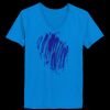 Ladies’  Junior Fine Jersey V-Neck Longer Length T-Shirt Thumbnail