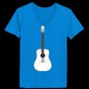 Ladies’  Junior Fine Jersey V-Neck Longer Length T-Shirt Thumbnail