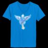 Ladies’  Junior Fine Jersey V-Neck Longer Length T-Shirt Thumbnail