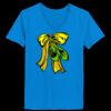 Ladies’  Junior Fine Jersey V-Neck Longer Length T-Shirt Thumbnail