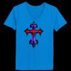Ladies’  Junior Fine Jersey V-Neck Longer Length T-Shirt Thumbnail