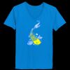 Ladies’  Junior Fine Jersey V-Neck Longer Length T-Shirt Thumbnail
