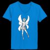 Ladies’  Junior Fine Jersey V-Neck Longer Length T-Shirt Thumbnail