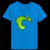 Ladies’  Junior Fine Jersey V-Neck Longer Length T-Shirt Thumbnail