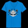 Ladies’  Junior Fine Jersey V-Neck Longer Length T-Shirt Thumbnail