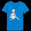 Ladies’  Junior Fine Jersey V-Neck Longer Length T-Shirt Thumbnail