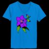 Ladies’  Junior Fine Jersey V-Neck Longer Length T-Shirt Thumbnail