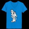 Ladies’  Junior Fine Jersey V-Neck Longer Length T-Shirt Thumbnail