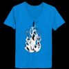 Ladies’  Junior Fine Jersey V-Neck Longer Length T-Shirt Thumbnail