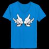 Ladies’  Junior Fine Jersey V-Neck Longer Length T-Shirt Thumbnail