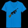 Ladies’  Junior Fine Jersey V-Neck Longer Length T-Shirt Thumbnail