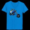Ladies’  Junior Fine Jersey V-Neck Longer Length T-Shirt Thumbnail