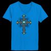 Ladies’  Junior Fine Jersey V-Neck Longer Length T-Shirt Thumbnail