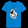 Ladies’  Junior Fine Jersey V-Neck Longer Length T-Shirt Thumbnail