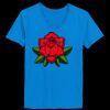 Ladies’  Junior Fine Jersey V-Neck Longer Length T-Shirt Thumbnail