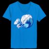Ladies’  Junior Fine Jersey V-Neck Longer Length T-Shirt Thumbnail