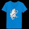 Ladies’  Junior Fine Jersey V-Neck Longer Length T-Shirt Thumbnail