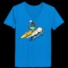 Ladies’  Junior Fine Jersey V-Neck Longer Length T-Shirt Thumbnail