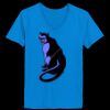 Ladies’  Junior Fine Jersey V-Neck Longer Length T-Shirt Thumbnail
