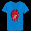Ladies’  Junior Fine Jersey V-Neck Longer Length T-Shirt Thumbnail