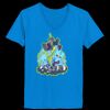Ladies’  Junior Fine Jersey V-Neck Longer Length T-Shirt Thumbnail