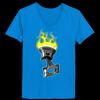 Ladies’  Junior Fine Jersey V-Neck Longer Length T-Shirt Thumbnail