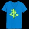 Ladies’  Junior Fine Jersey V-Neck Longer Length T-Shirt Thumbnail