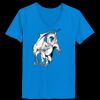 Ladies’  Junior Fine Jersey V-Neck Longer Length T-Shirt Thumbnail