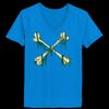 Ladies’  Junior Fine Jersey V-Neck Longer Length T-Shirt Thumbnail