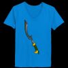 Ladies’  Junior Fine Jersey V-Neck Longer Length T-Shirt Thumbnail