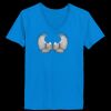 Ladies’  Junior Fine Jersey V-Neck Longer Length T-Shirt Thumbnail