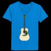Ladies’  Junior Fine Jersey V-Neck Longer Length T-Shirt Thumbnail