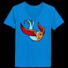 Ladies’  Junior Fine Jersey V-Neck Longer Length T-Shirt Thumbnail