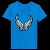 Ladies’  Junior Fine Jersey V-Neck Longer Length T-Shirt Thumbnail