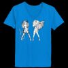 Ladies’  Junior Fine Jersey V-Neck Longer Length T-Shirt Thumbnail
