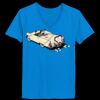 Ladies’  Junior Fine Jersey V-Neck Longer Length T-Shirt Thumbnail