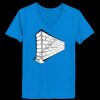Ladies’  Junior Fine Jersey V-Neck Longer Length T-Shirt Thumbnail