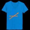 Ladies’  Junior Fine Jersey V-Neck Longer Length T-Shirt Thumbnail