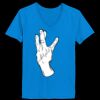 Ladies’  Junior Fine Jersey V-Neck Longer Length T-Shirt Thumbnail