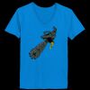 Ladies’  Junior Fine Jersey V-Neck Longer Length T-Shirt Thumbnail