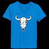 Ladies’  Junior Fine Jersey V-Neck Longer Length T-Shirt Thumbnail